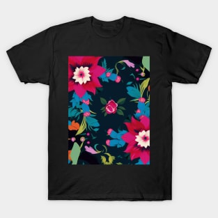 Colorful Flower Pattern V1 T-Shirt